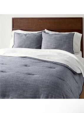 NWT 3pc King Reversible Comforter Set Blue - Hearth & Hand with Magnolia